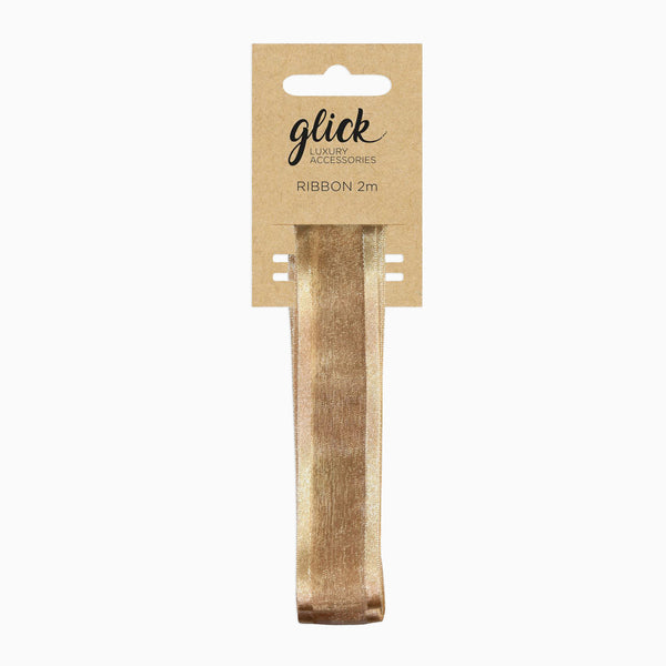 Ribbon-R0206 - Gold Satin Edge Ribbon-Glick