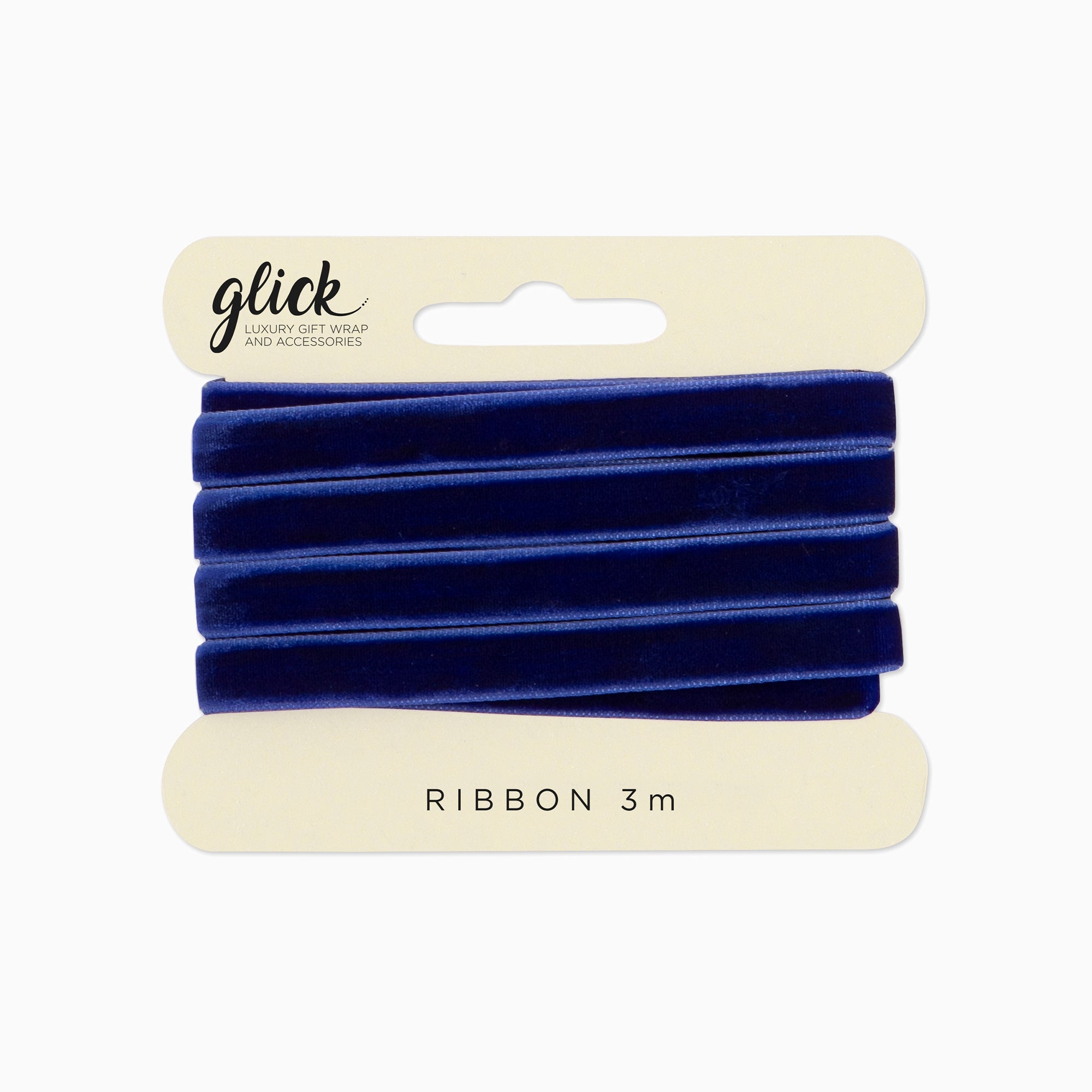 Ribbon-RV19 - Velvet Navy Ribbon (2m)-Glick