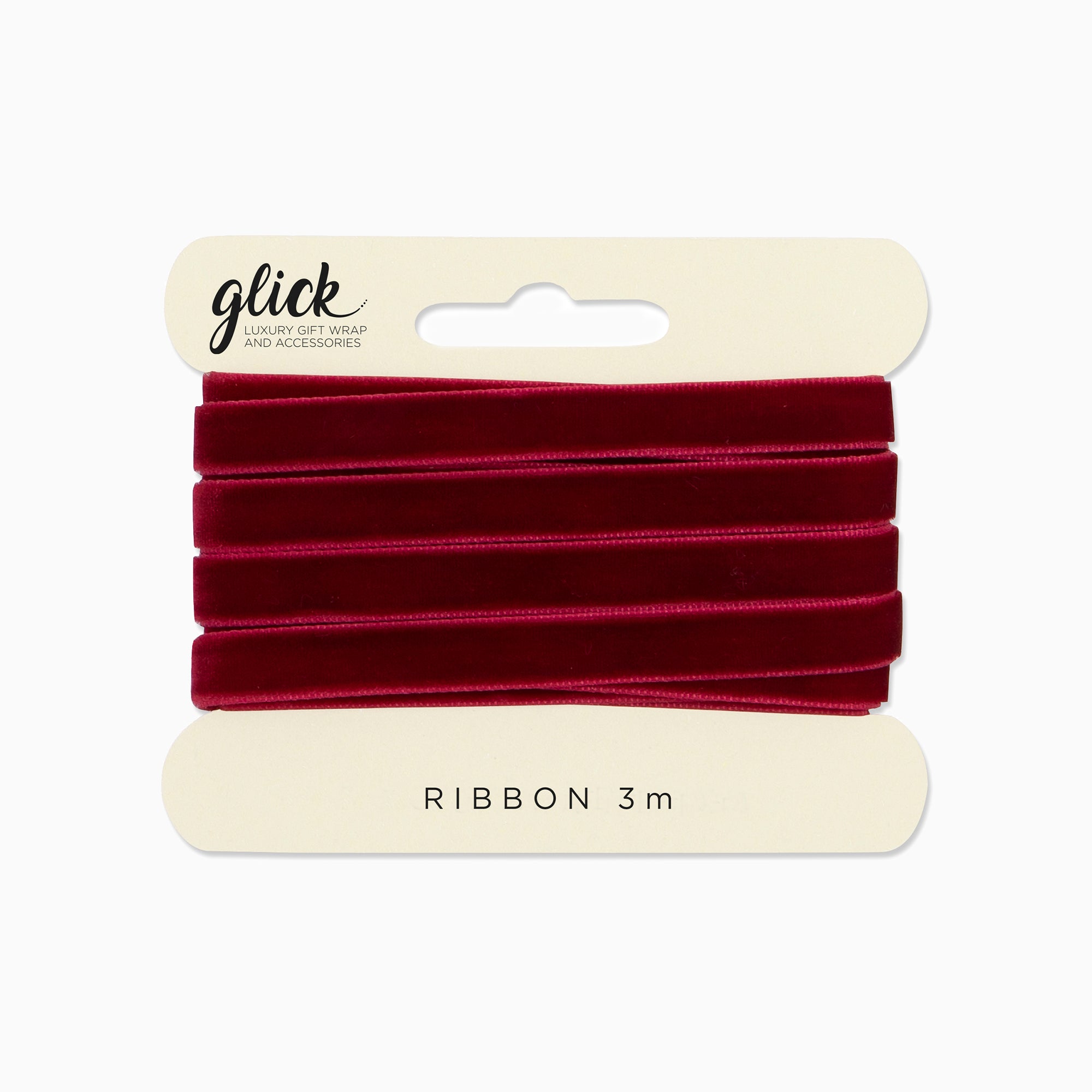 Ribbon-RV20 - Velvet Red Ribbon (3m)-Glick