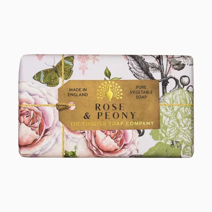 Soap-SS0009 - Rose and Peony Soap-The English Soap Company