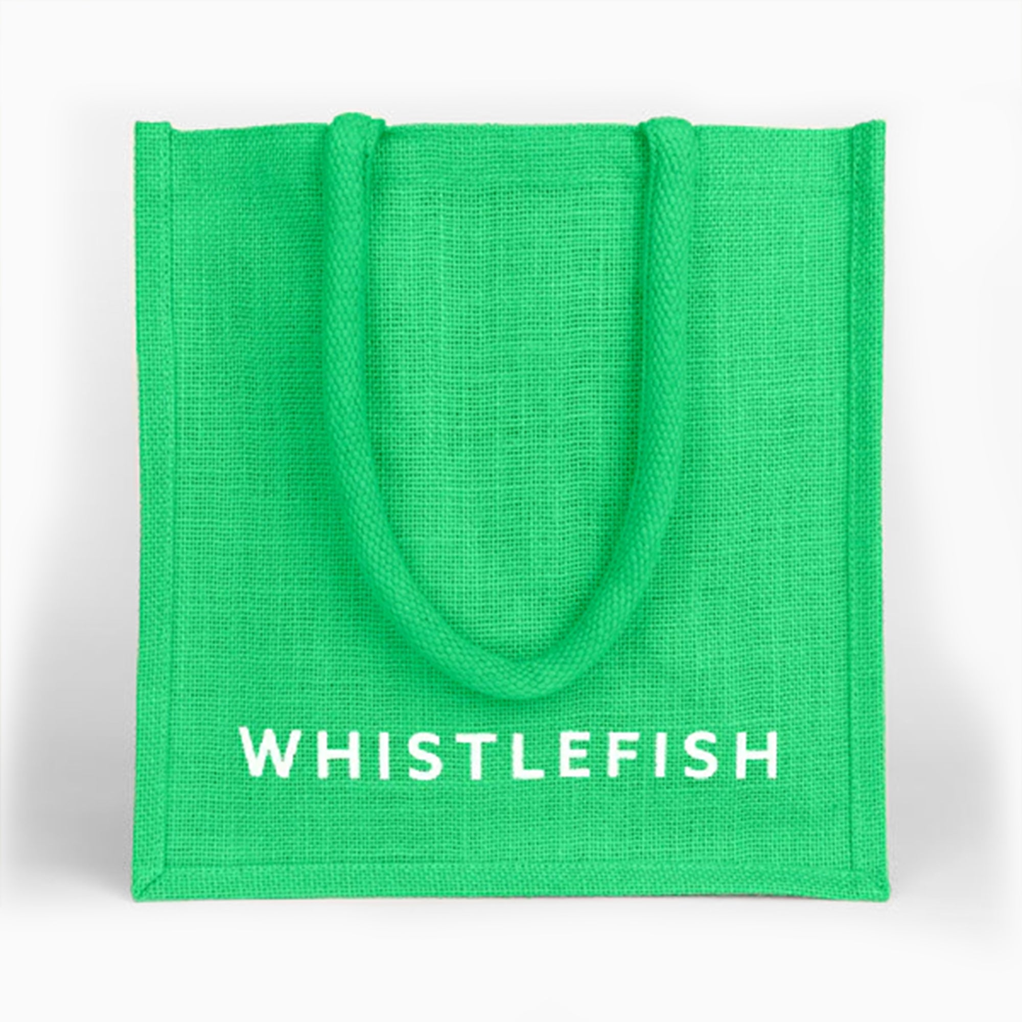 Jute Bag-JB195 - Apple Green Small Jute Bag-Whistlefish