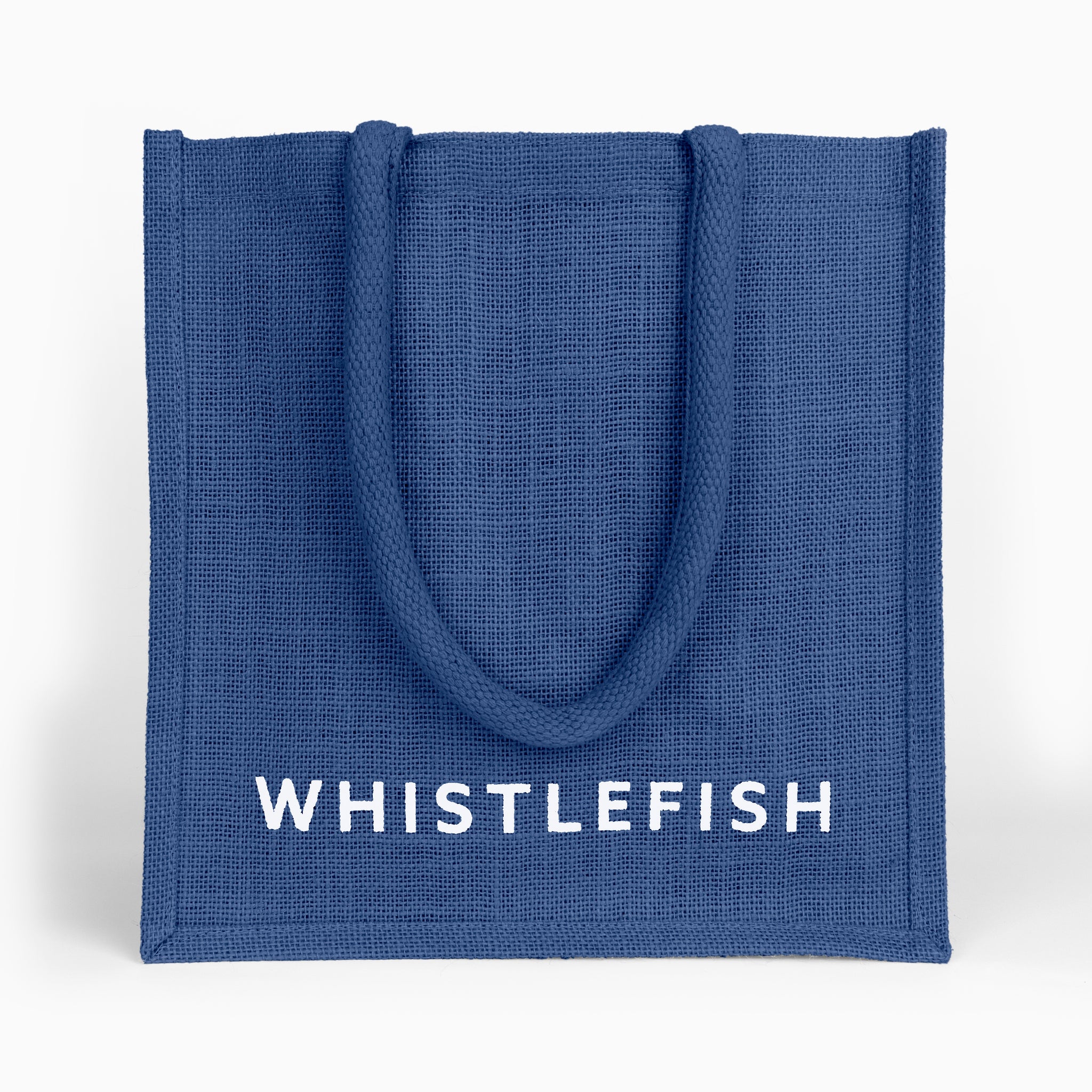 Small Jute Bag-JB211 - Ocean Blue Small Jute Bag-Whistlefish