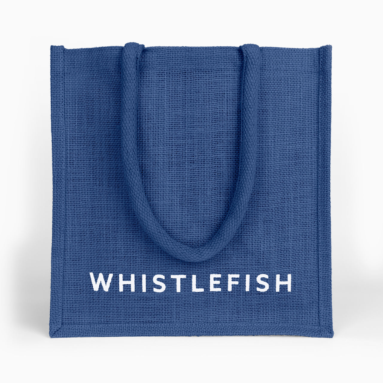 Small Jute Bag-JB211 - Ocean Blue Small Jute Bag-Whistlefish