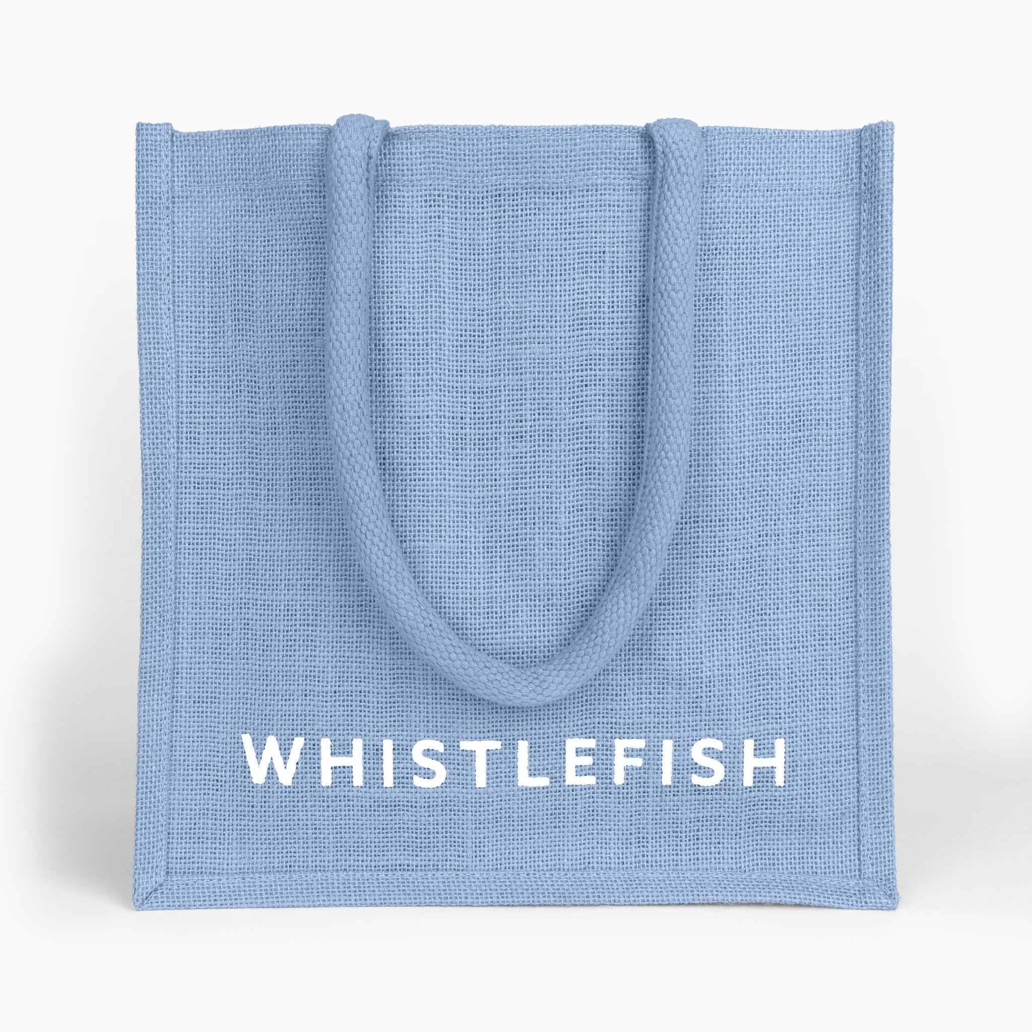 Small Jute Bag-JB212 - Baby Blue Small Jute Bag-Whistlefish