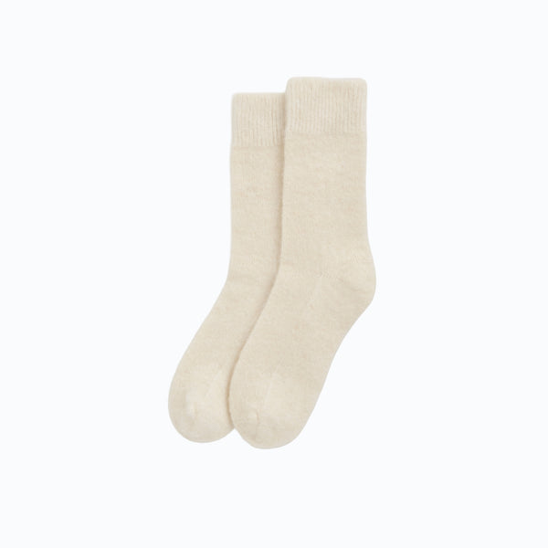 Socks-USALBEDCRMS - Cream Ultra Soft Alpaca Bed Socks-Pairs Socks