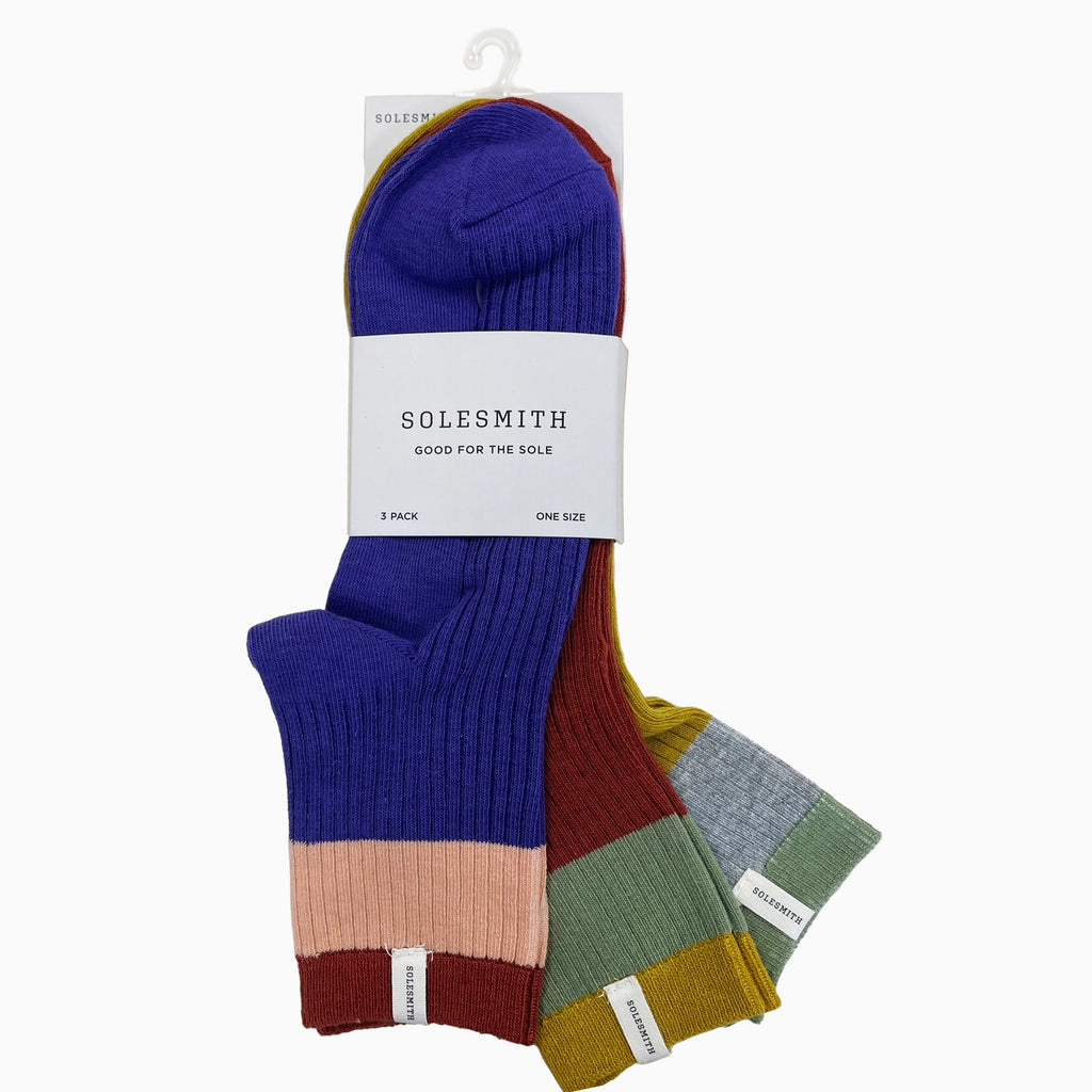 Socks-WFSS01 - (Set of 3) Autumnal Shade Ankle Socks-Whistlefish