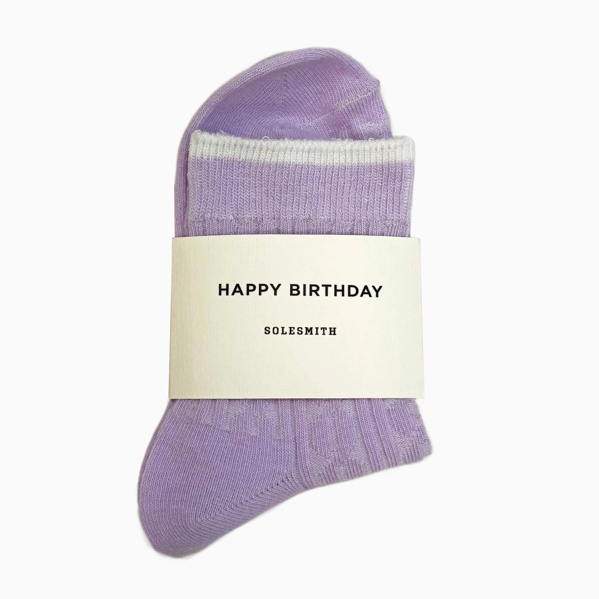 Socks-WFSS05 - Happy Birthday Lilac Socks-Whistlefish