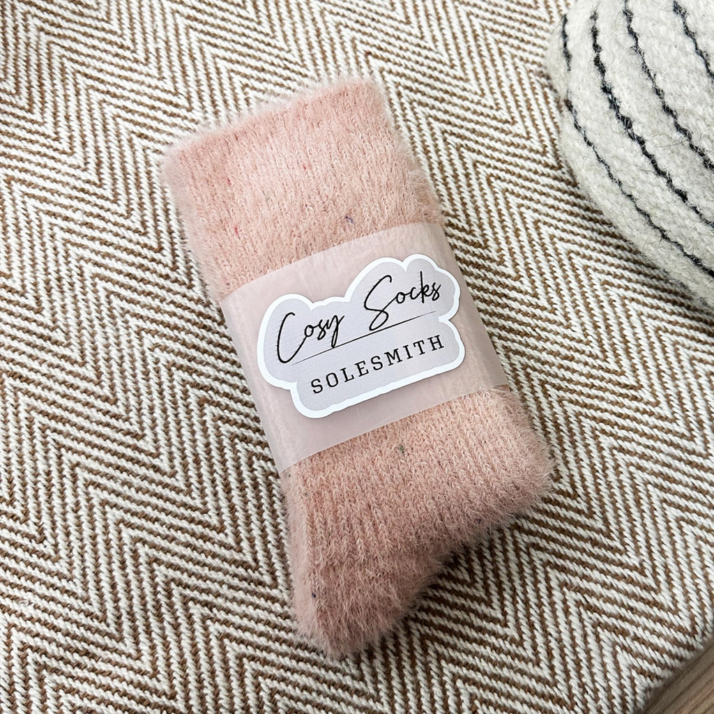 Socks-WFSS15 - Fluffy Luxury Pink Socks-Whistlefish