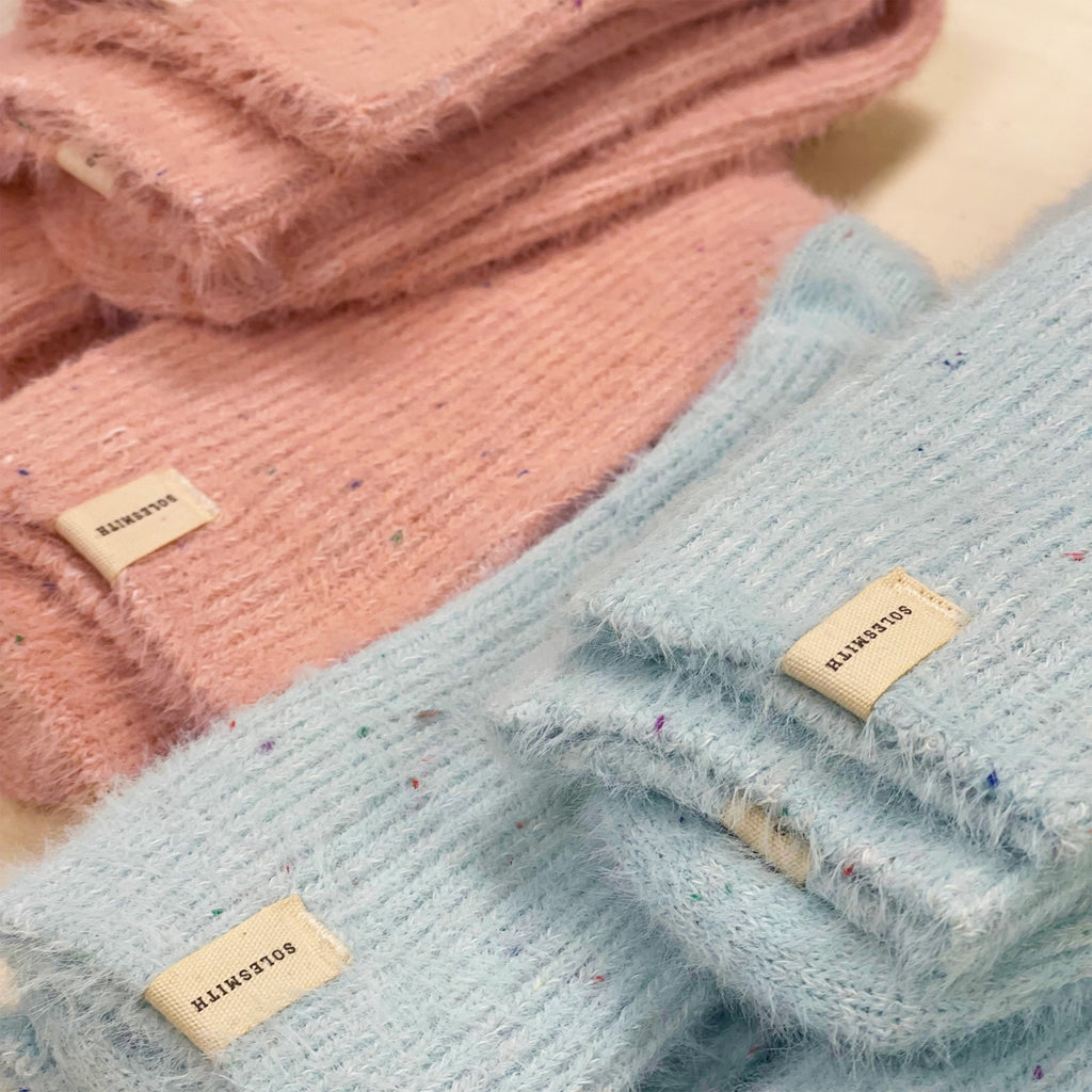 Socks-WFSS15 - Fluffy Luxury Pink Socks-Whistlefish