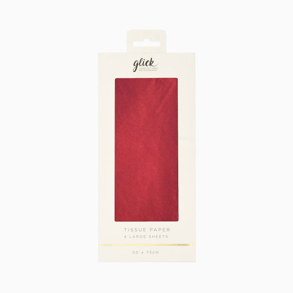 Tissue Paper-TP22 - Matte Red Luxury Tissue Paper-Glick