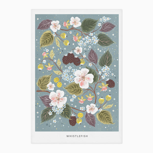 Tea Towel-CR2504TT - Celtic Rainforest Blackberry Tea Towel-Whistlefish