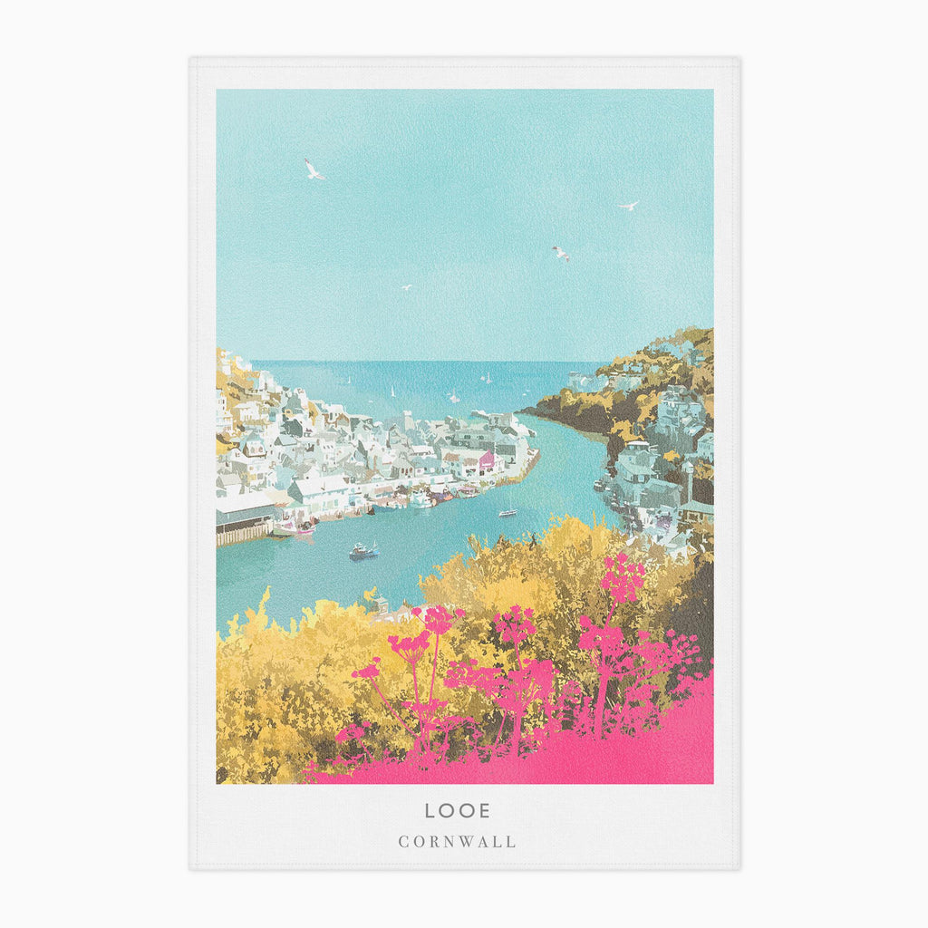 Tea Towel-WTT104 - Looe Tea Towel-Whistlefish