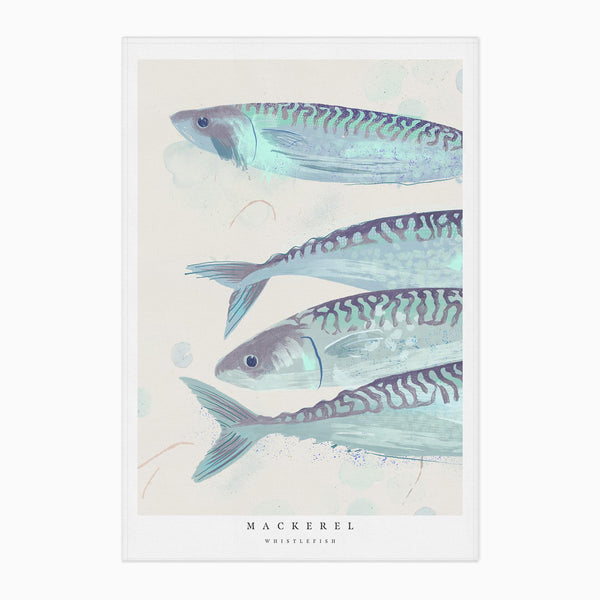 Tea Towel-WTT280 - Seagrass Mackerel Tea Towel-Whistlefish