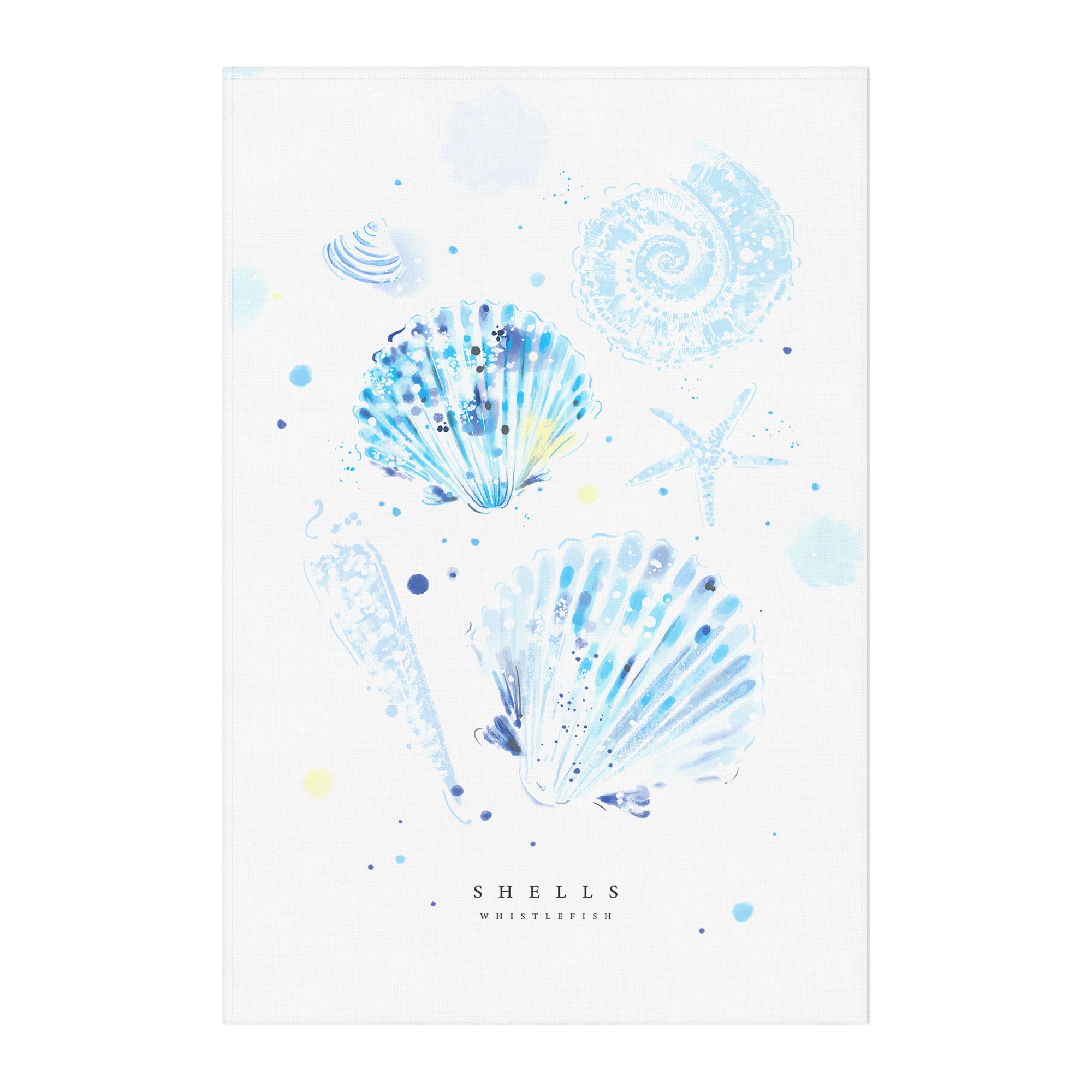 Tea Towel-WTT333 - Sea Shells Tea Towel-Whistlefish