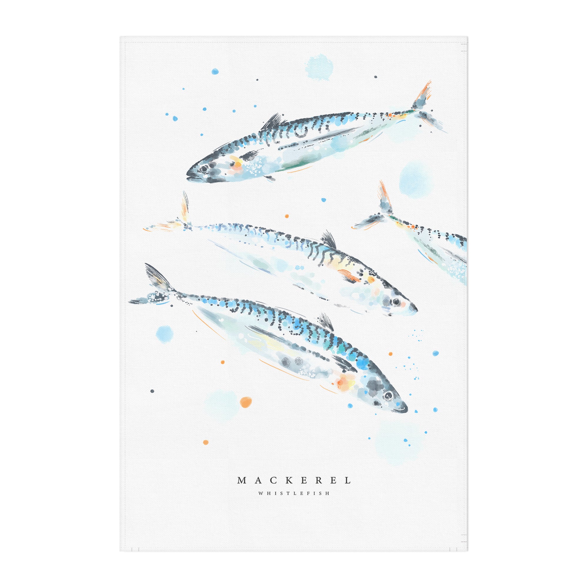 Tea Towel-WTT334 - Mackerel Tea Towel-Whistlefish
