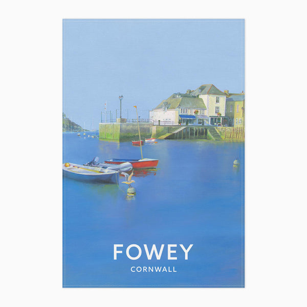 Tea Towel-WTT96 - Fowey Tea Towel-Whistlefish