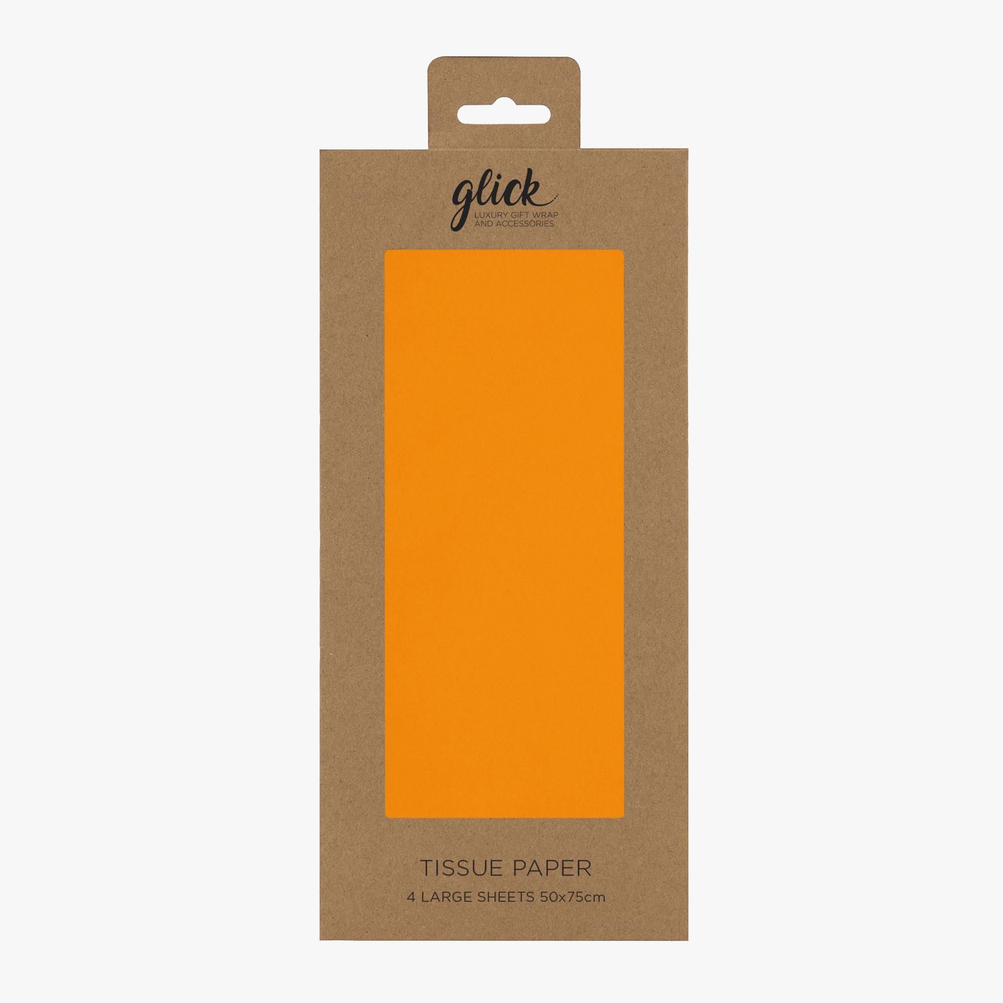 Tissue Paper-TP45 - Plain Neon Orange Tissue Paper-Glick