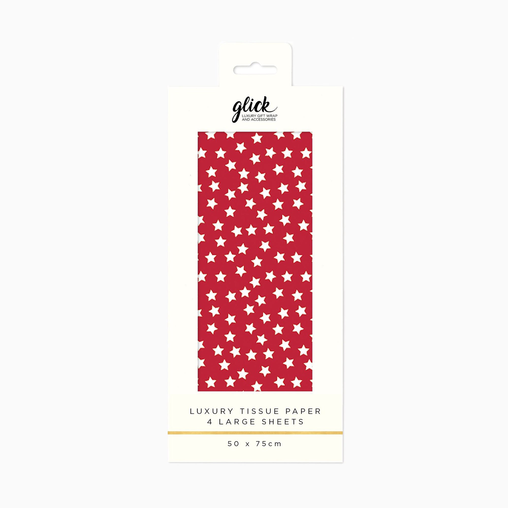 Tissue Paper-TPC19 - Red Stars Tissue Paper-Glick