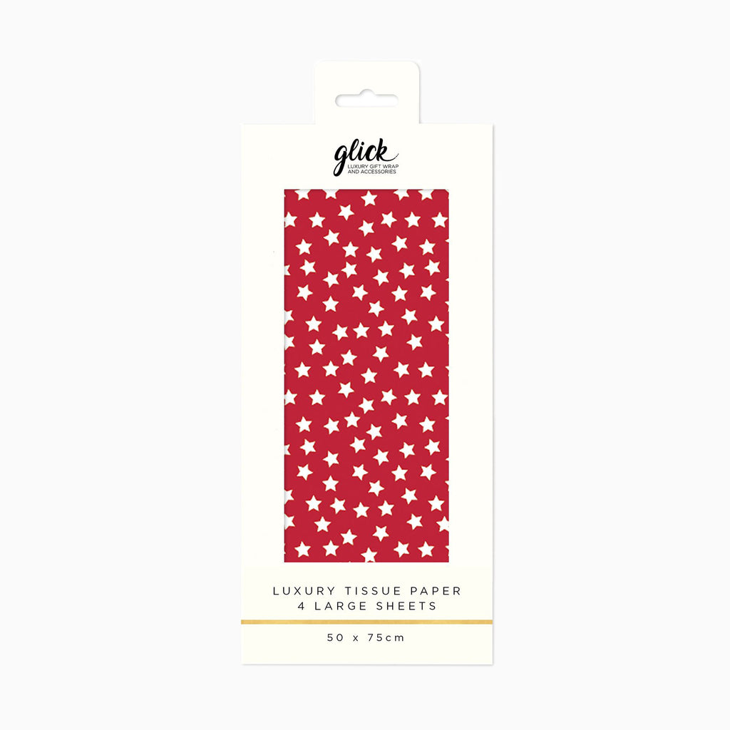Tissue Paper-TPC19 - Red Stars Tissue Paper-Glick