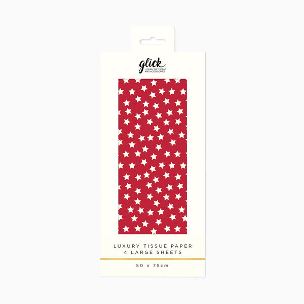 Tissue Paper-TPC19 - Red Stars Tissue Paper-Glick
