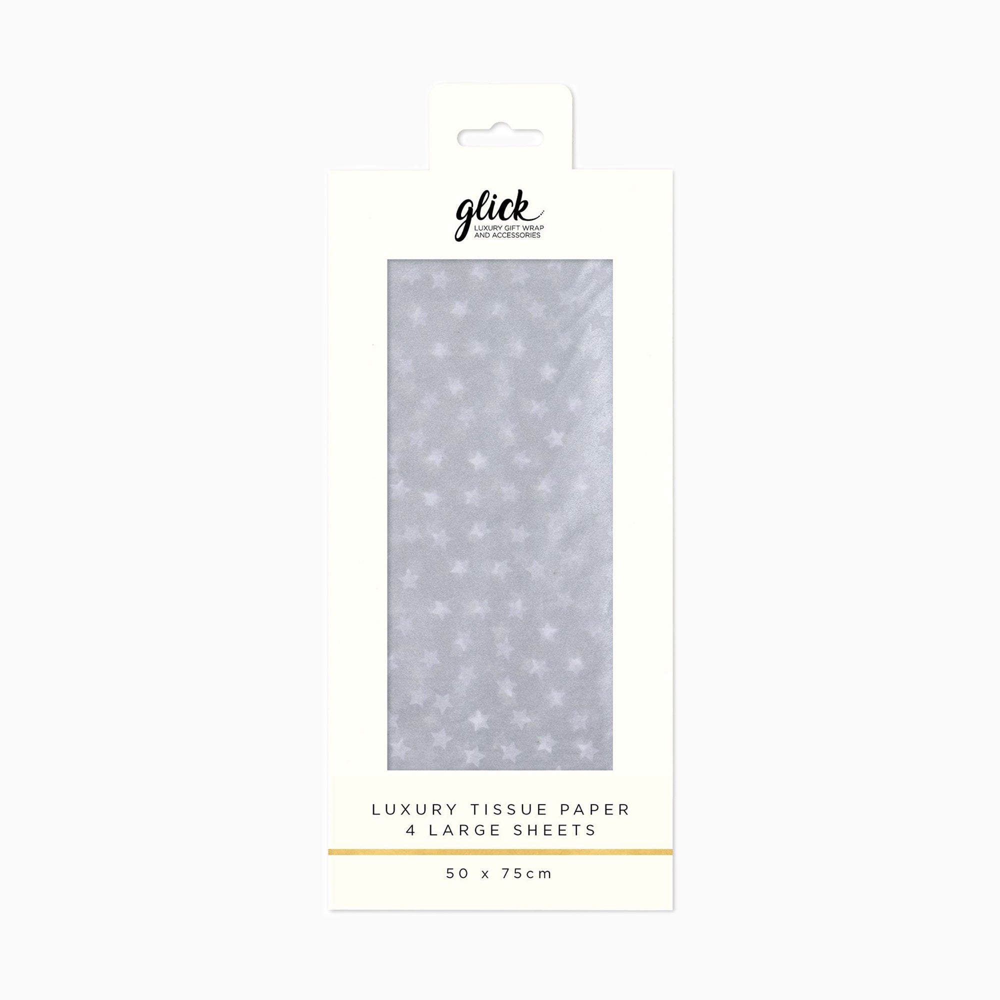 Tissue Paper-TPC20 - Silver Stars Tissue Paper-Glick