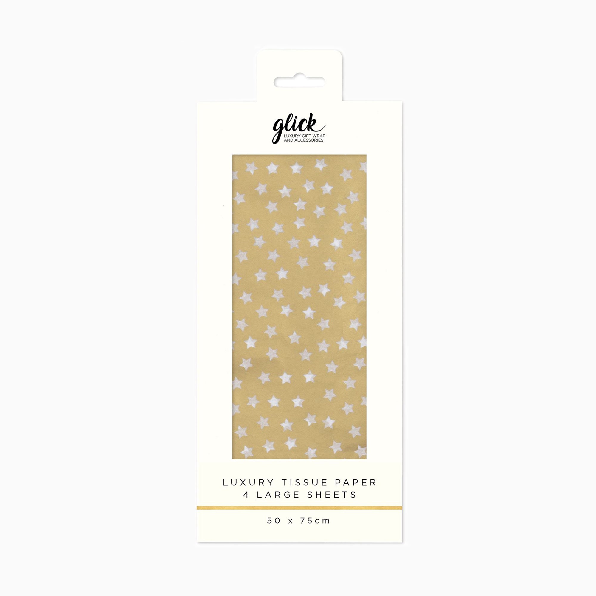 Tissue Paper-TPC21 - Gold Stars Tissue Paper-Glick