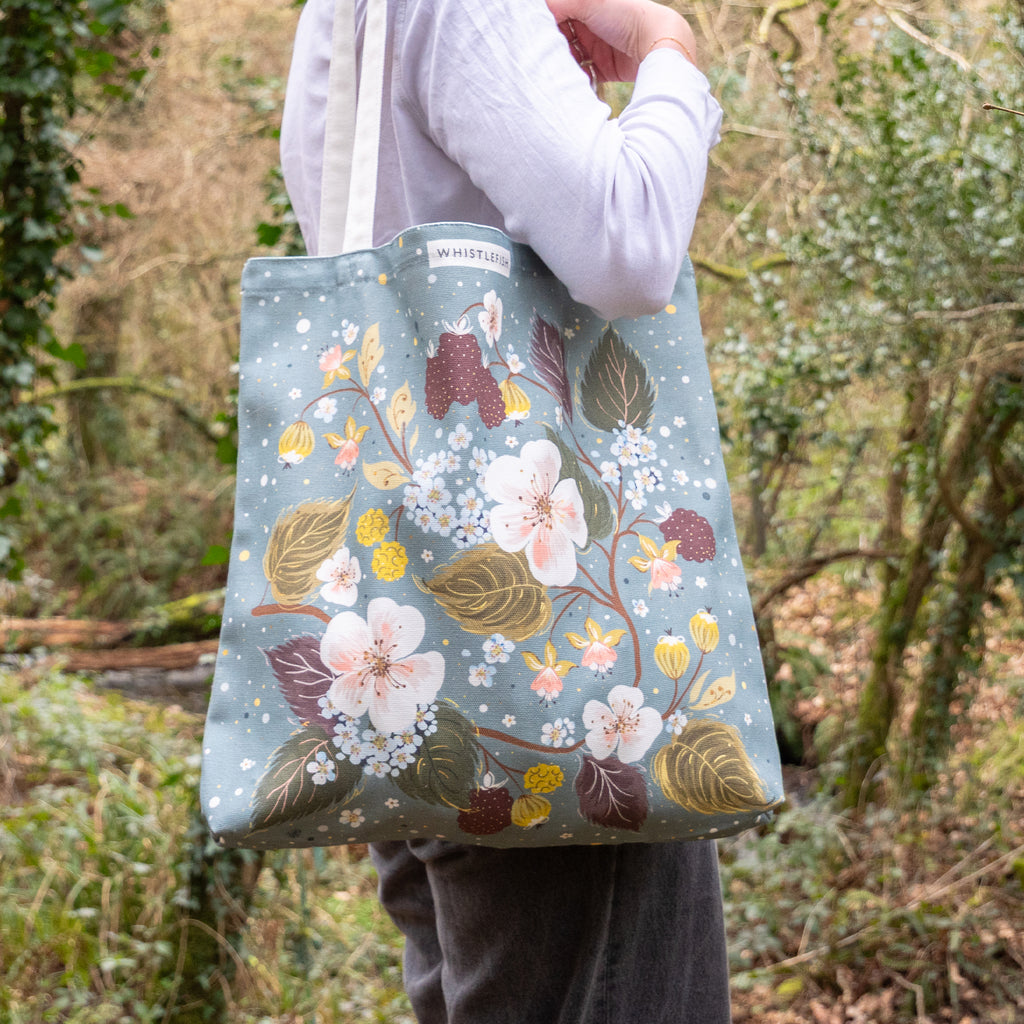 Tote Bag-CR2504TB - Celtic Rainforest Blackberry Tote Bag-Whistlefish