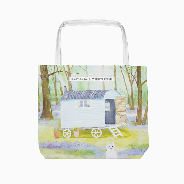 Tote Bag-HC16TB - Westie in the Woods Tote Bag-Hannah Cole