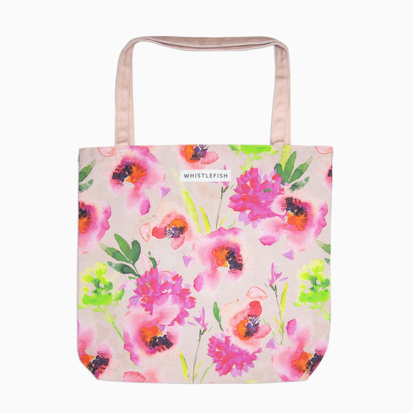 Tote Bag-OR24TB - Orange Poppy Tote Bag-Whistlefish