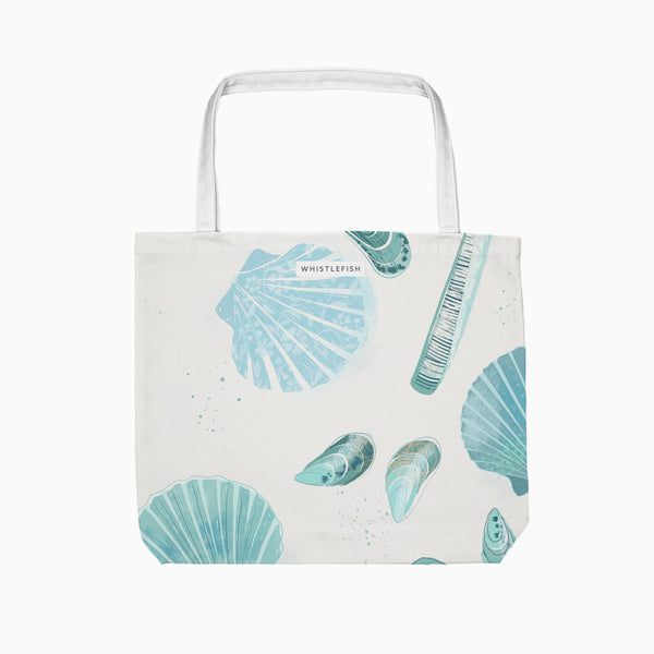 Tote Bag-WTB64 - Seagrass Shells Tote Bag-Whistlefish