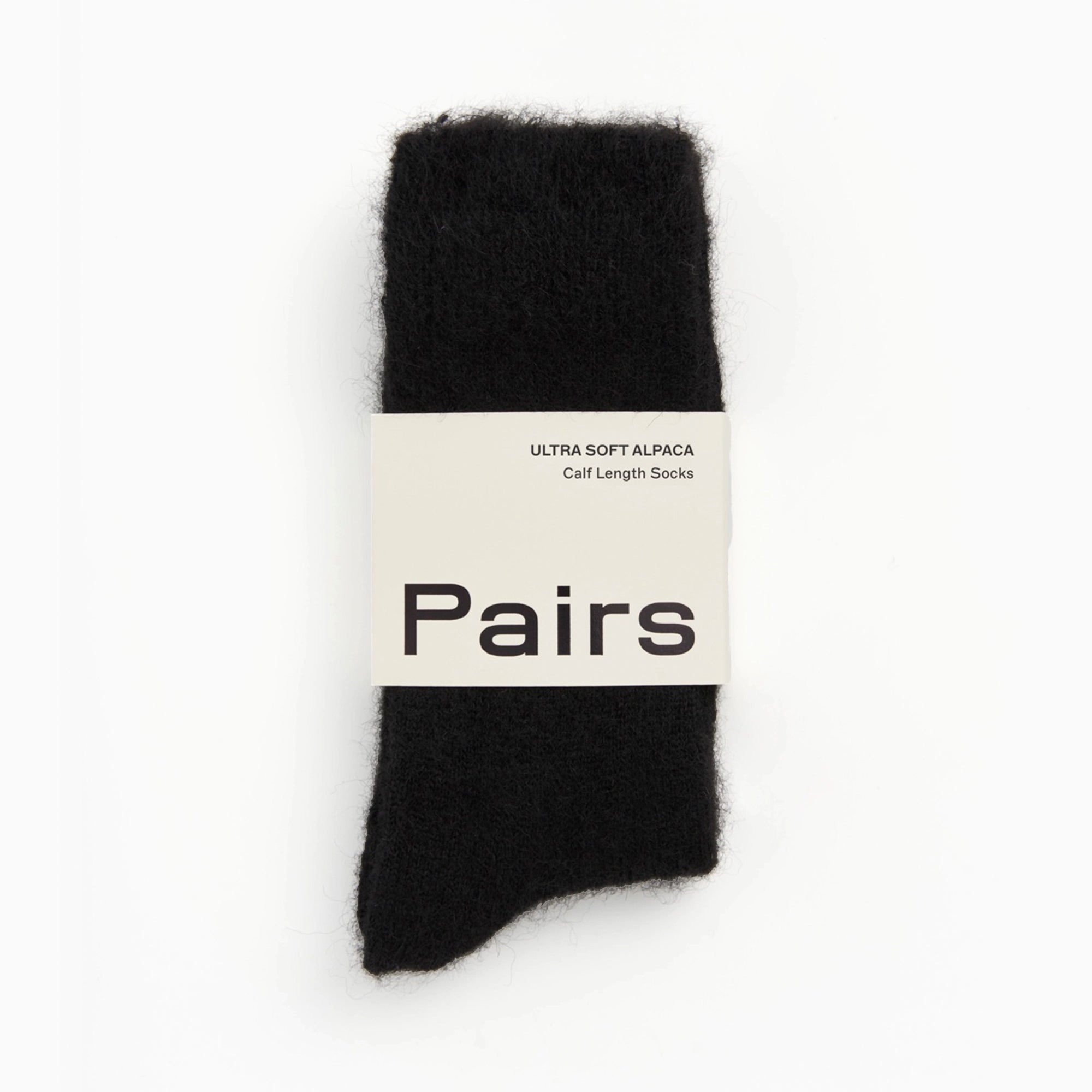 Socks-USALEVCHARM - True Black Medium Alpaca Socks-Pairs Socks