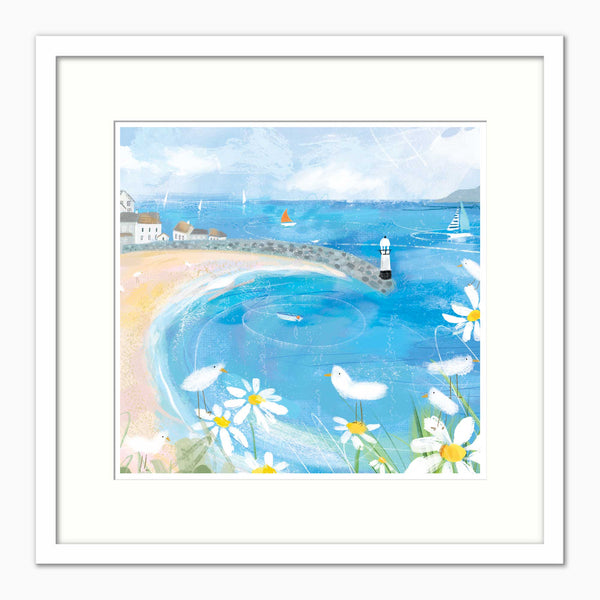WF1383F - St Ives in Summer Framed Print