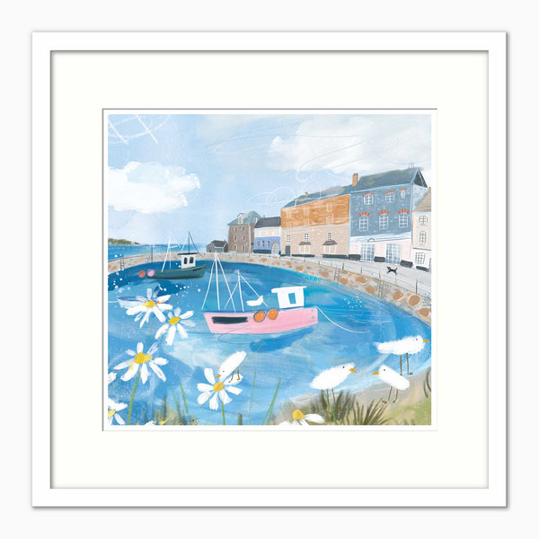 WF1384F - Padstow in Summer Framed Print