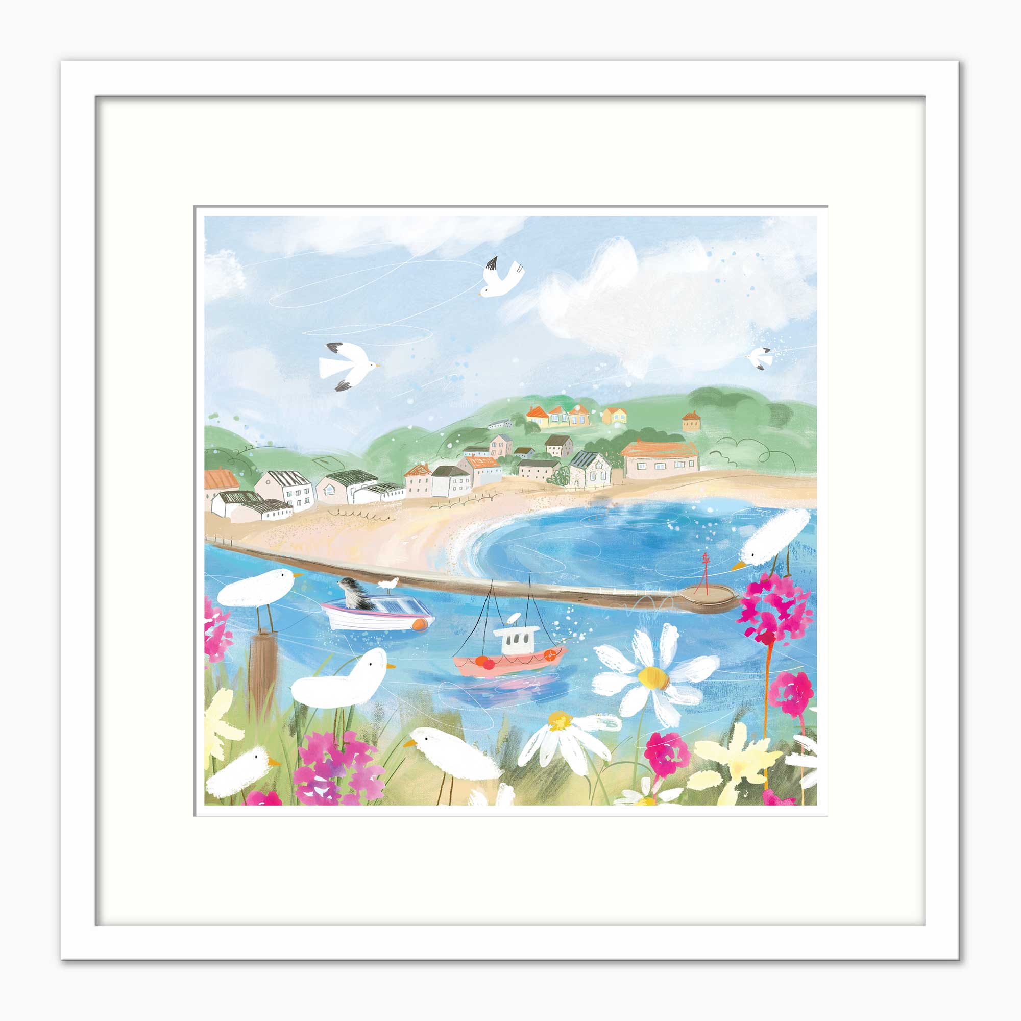 WF1385F - Looe in Summer Framed Print