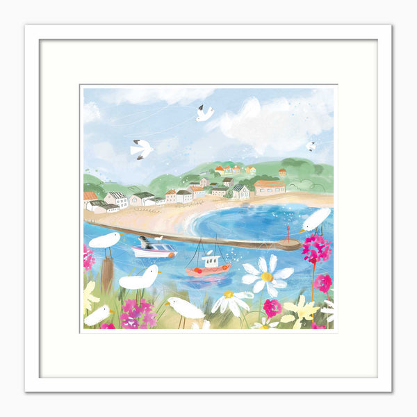 WF1385F - Looe in Summer Framed Print