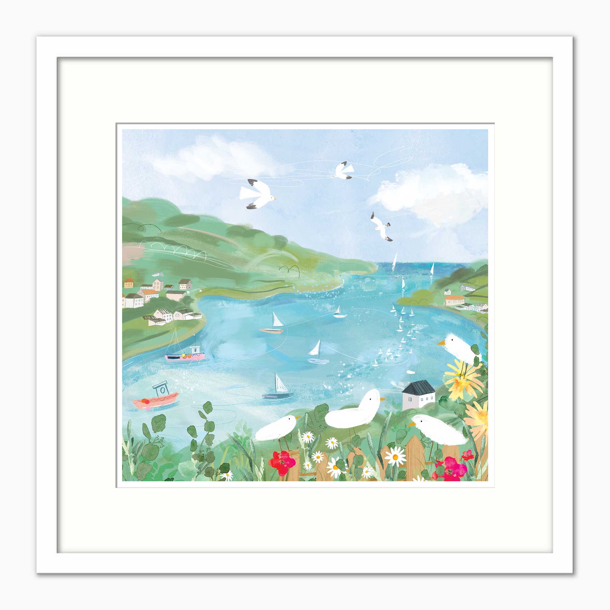 WF1387F - Dartmouth in Summer Framed Print