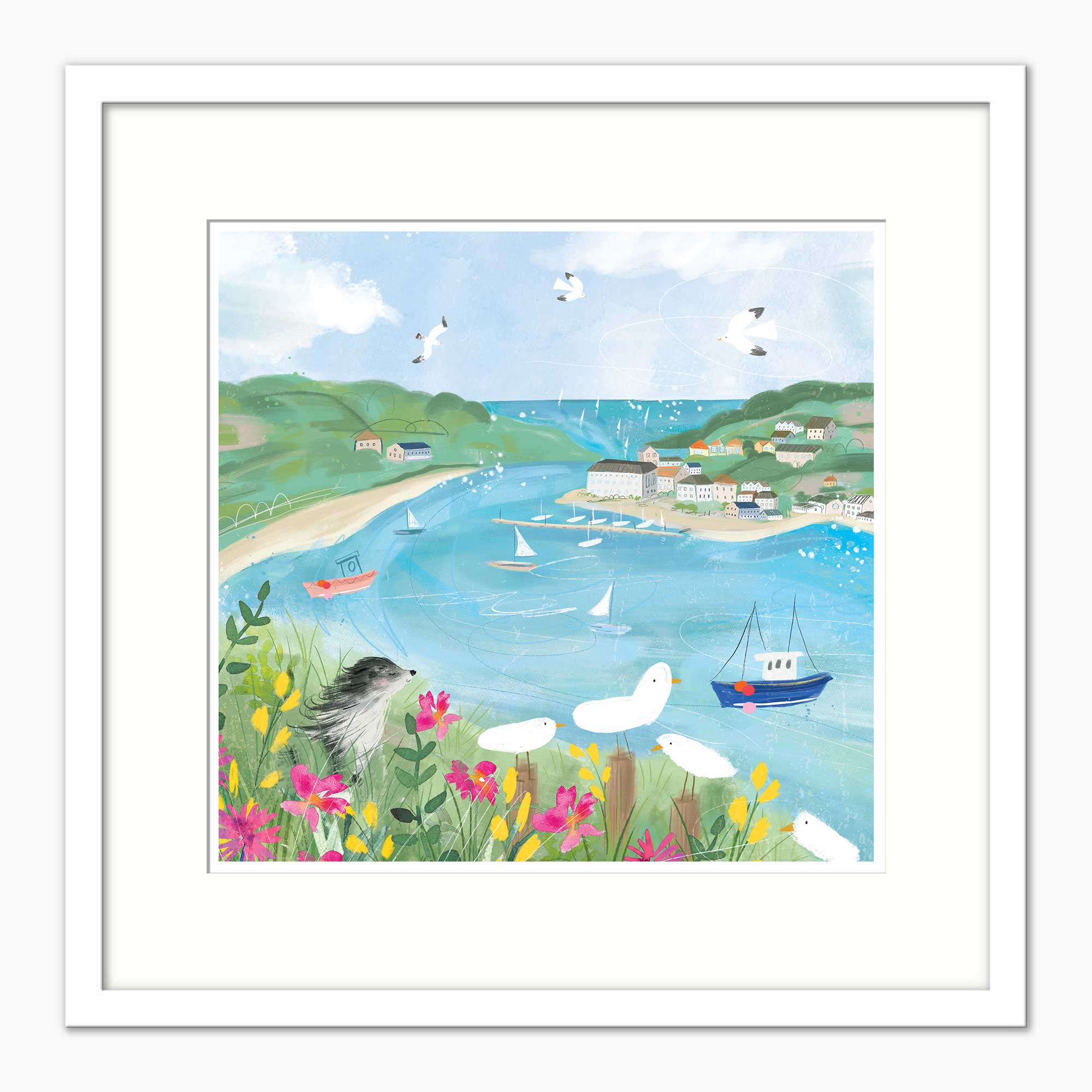WF1388F - Salcombe in Summer Framed Print