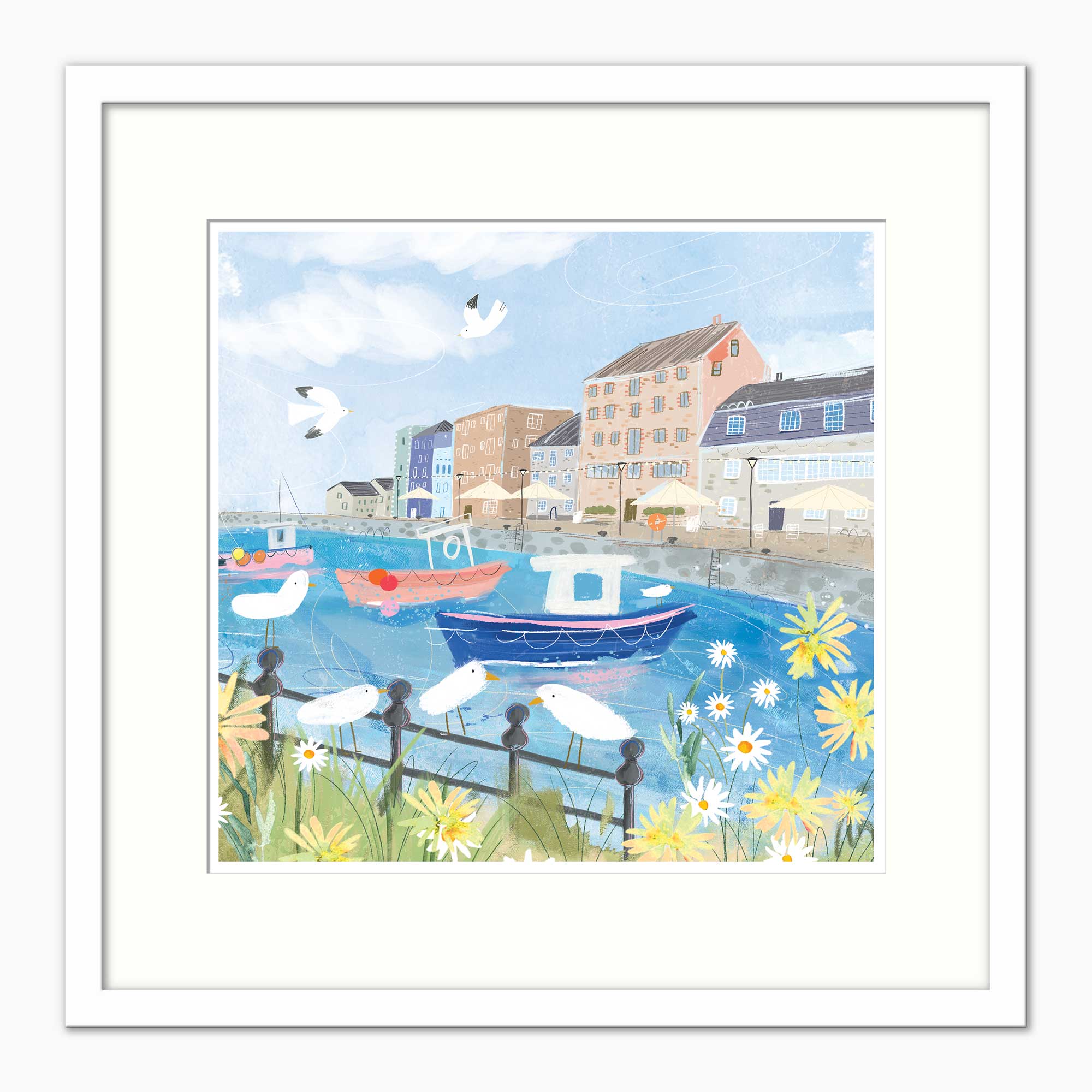 WF1389F - Barbican in Summer Framed Print