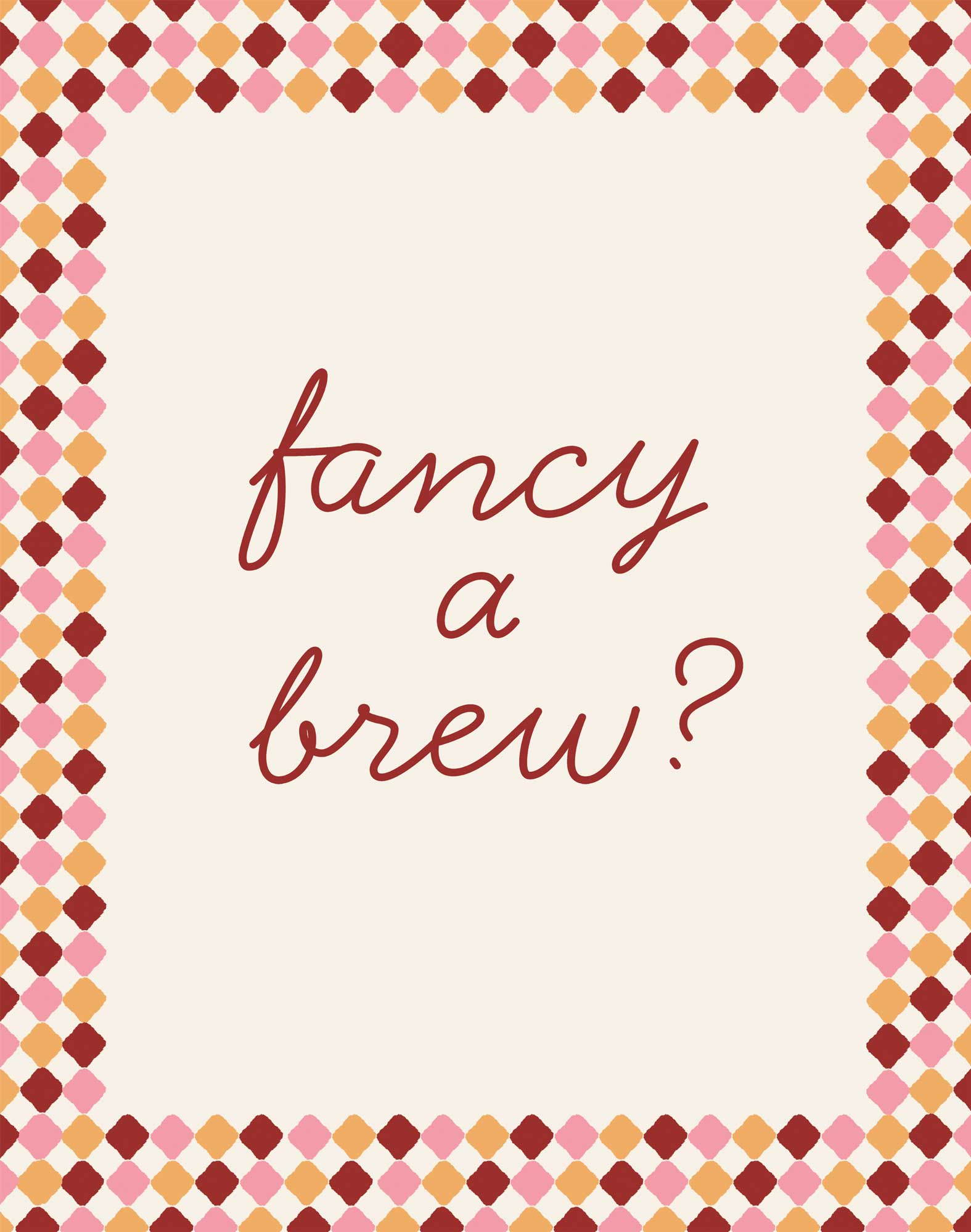 WF1395F - Fancy a Brew? Framed Print