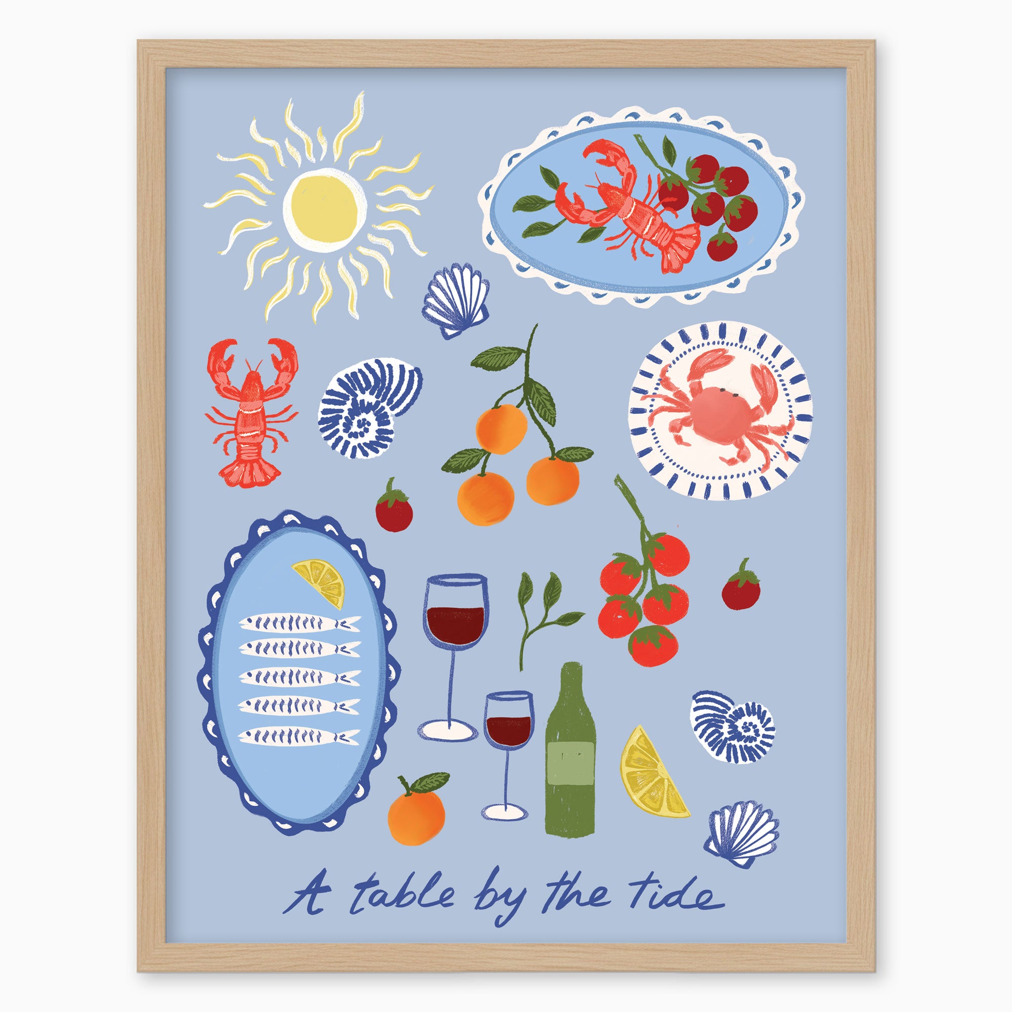 WF1399F - Coastal Supper Framed Print