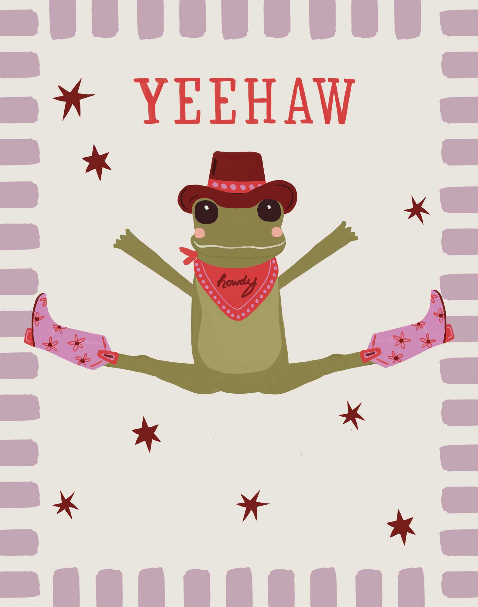 WF1403F - Leaping Cowboy Framed Print