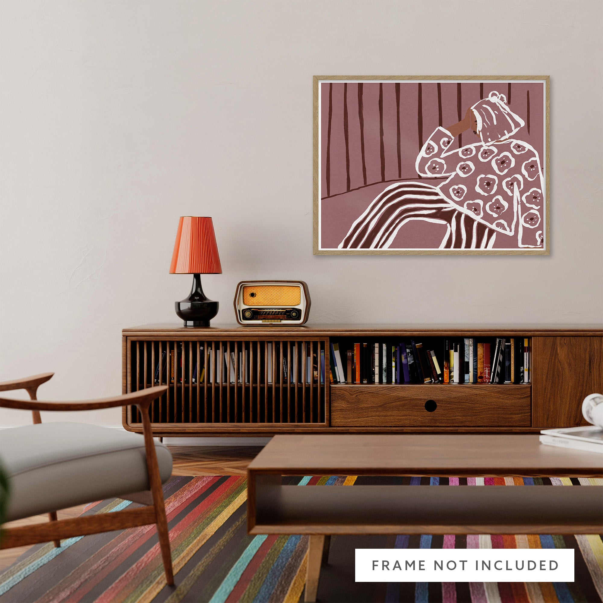 WF1409PL - Cosy Lounging Large Art Print