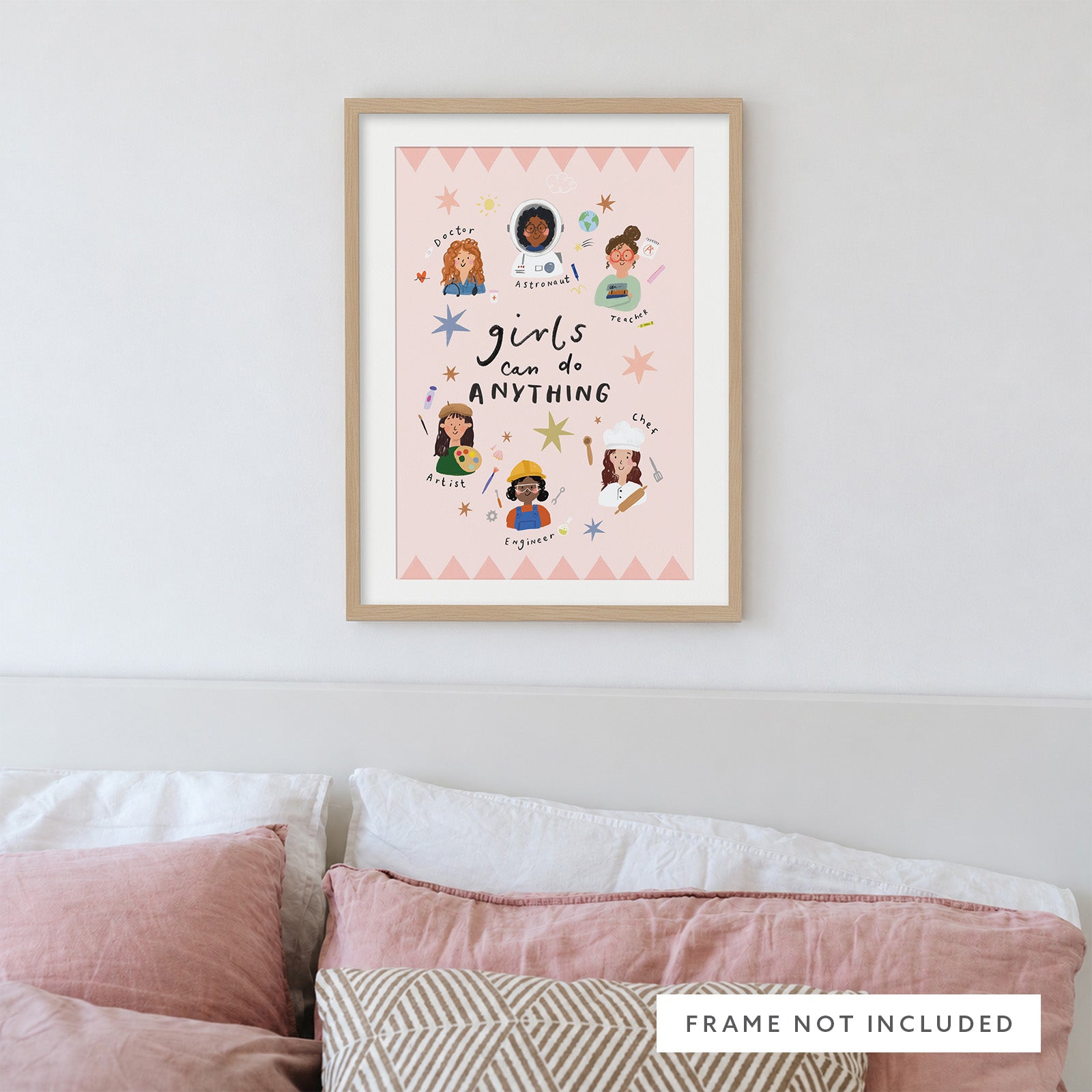 WF1413P - Girls Can Do Anything Art Print