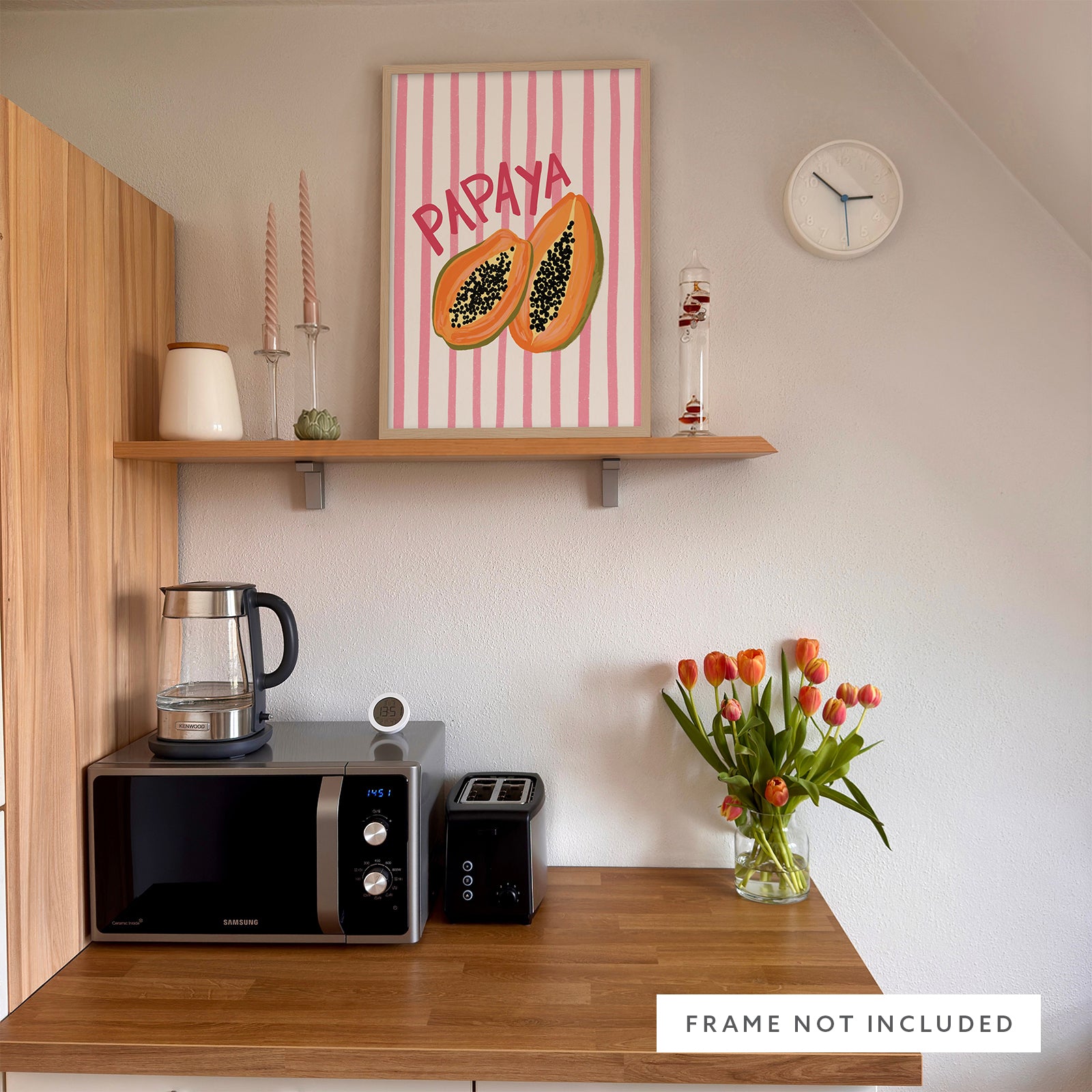 WF1419P - Pink Striped Papaya Art Print