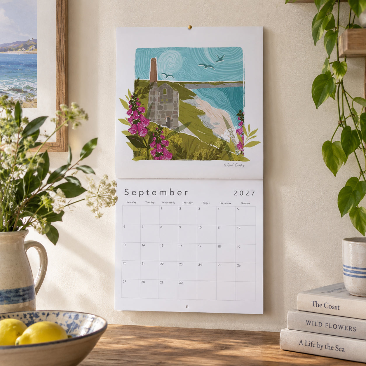 Cornish Linos Calendar Square - Whistlefish