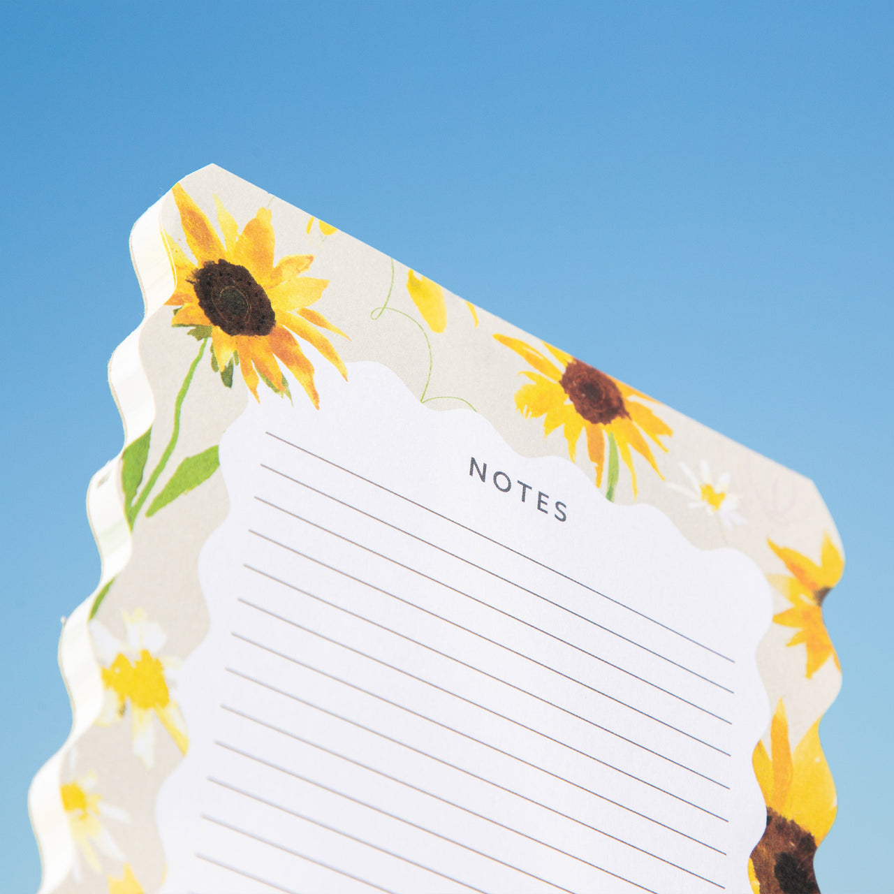 Notepad-WNP05 - Sunflower Bloom Scalloped Notepad-Whistlefish