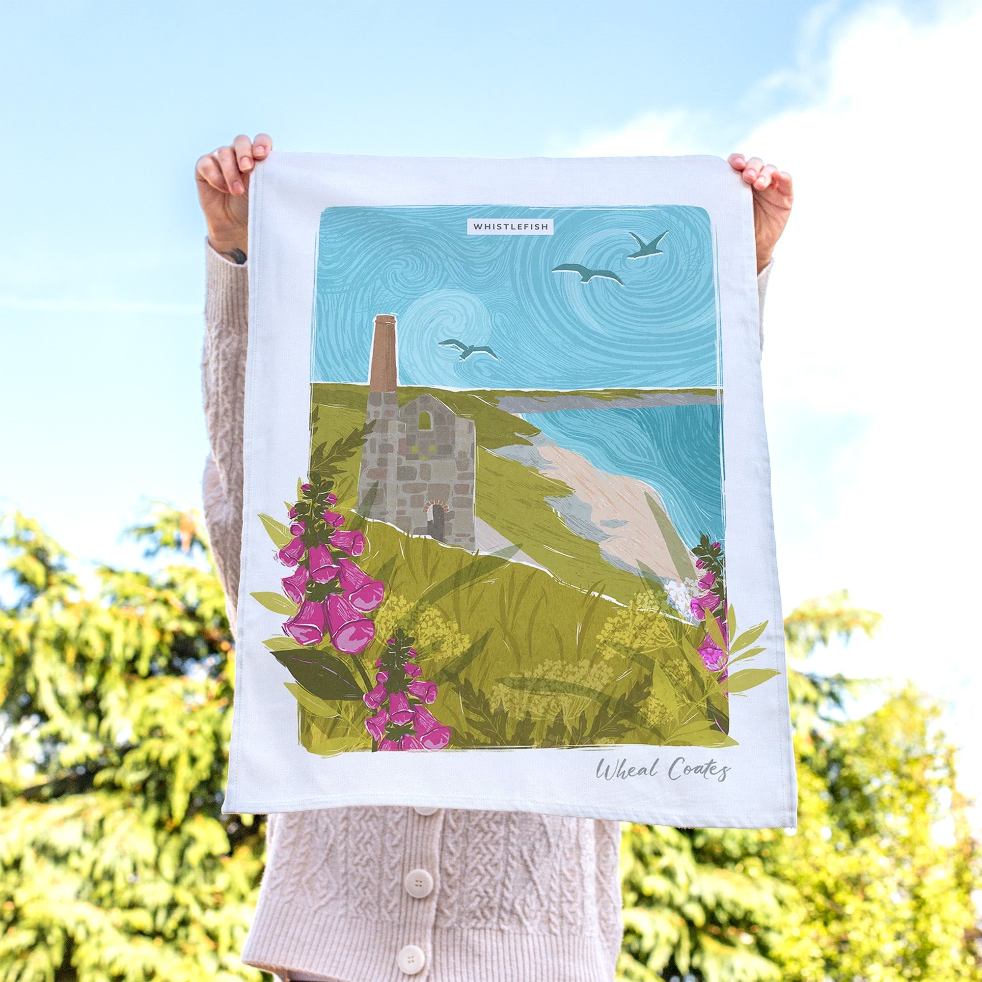 Wheal Coates Lino Tea Towel - Whistlefish