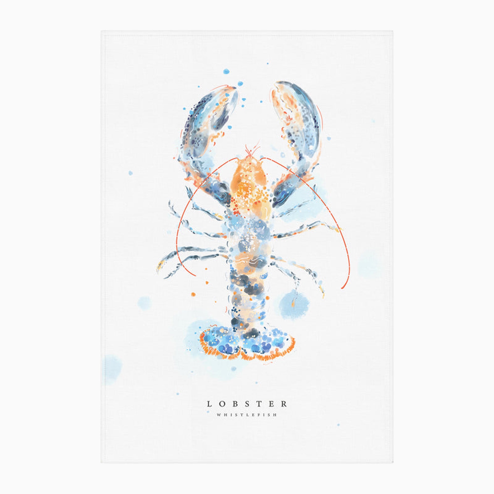 Tea Towel-WTT331 - Lobster Tea Towel-Whistlefish