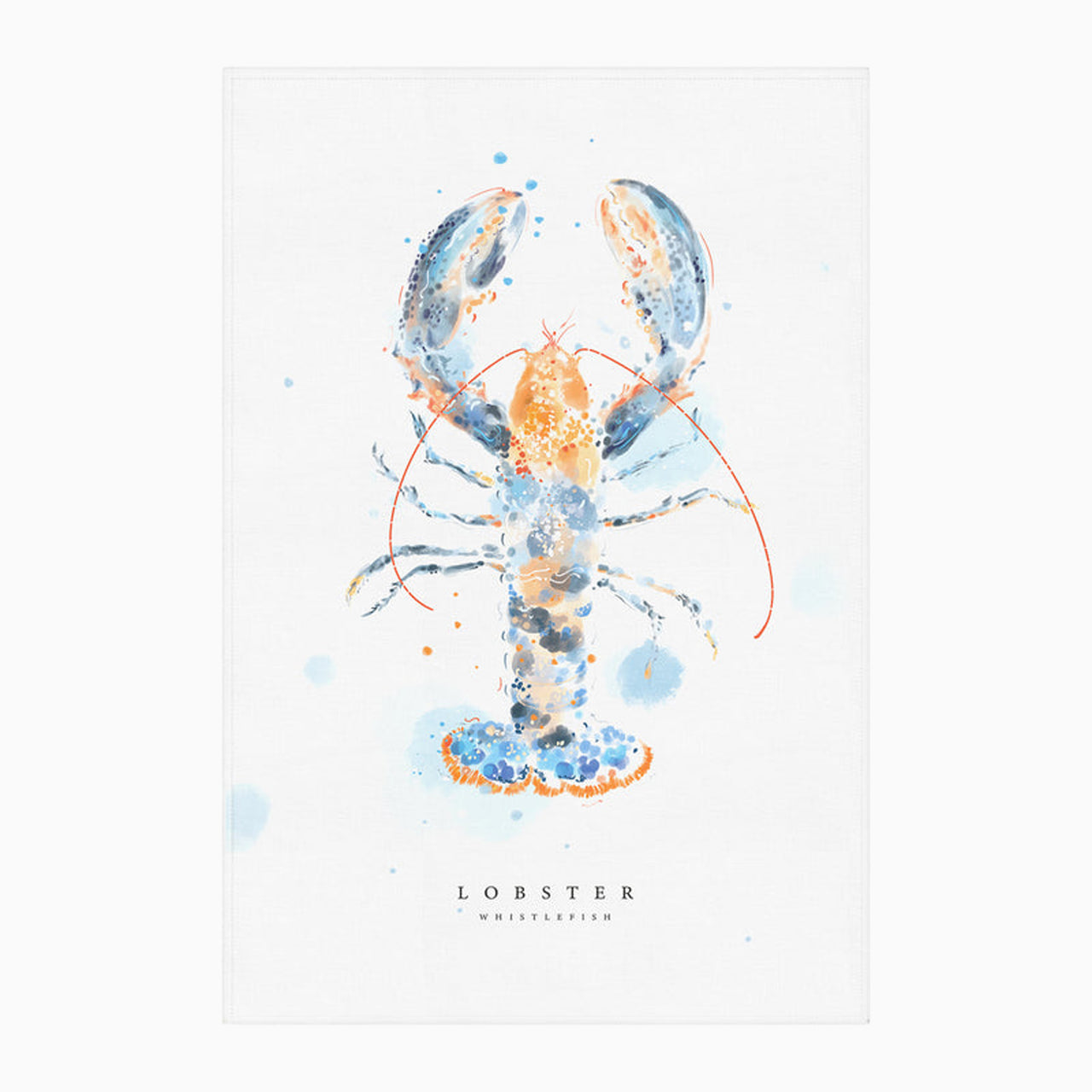 Tea Towel-WTT331 - Lobster Tea Towel-Whistlefish