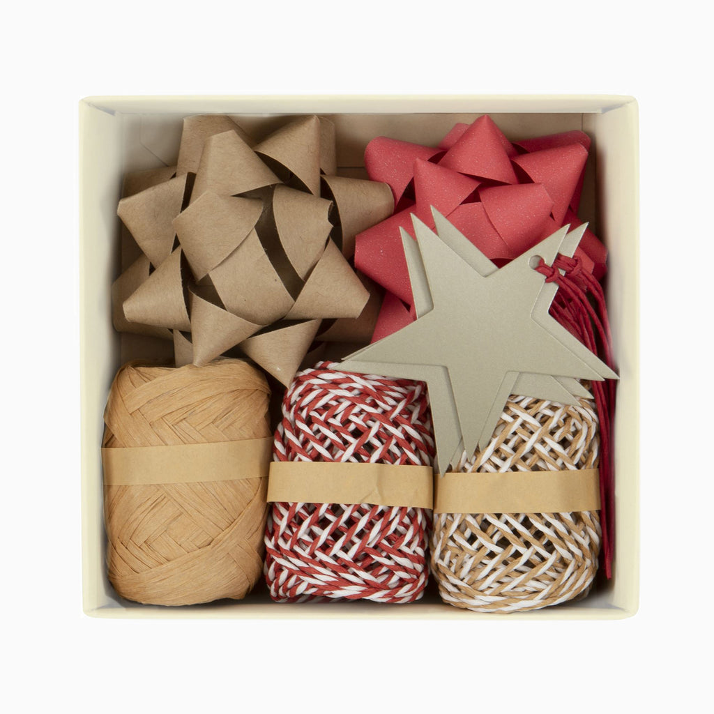 Wrap Accessory Box-ABX09 - Kraft & Red Wrap Accessory Box-Glick